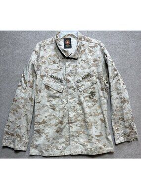 US Marines Men's Military Shirt American Apparel Camouflage Medium Regular GUC